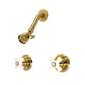 Kingston Brass Shower Faucet, Brushed Brass, Wall Mount KB247PXSO